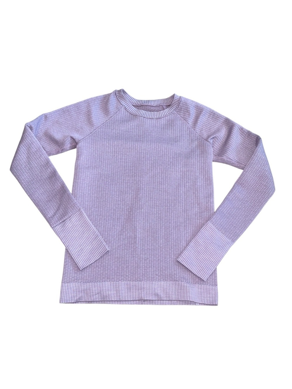 Lululemon Rest Less Pullover Lavender Waffle Knit Long Sleeve Size 4